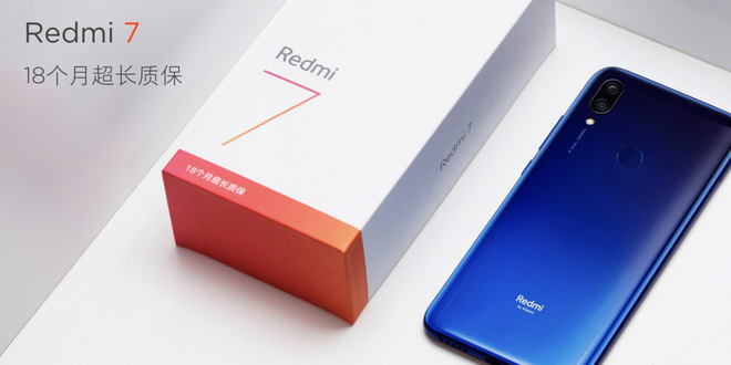 Xiaomi Redmi 7 chính thức ra mắt, Snapdragon 632, màu gradient, pin 4.000mAh, cam kép, giá từ 2,4 triệu